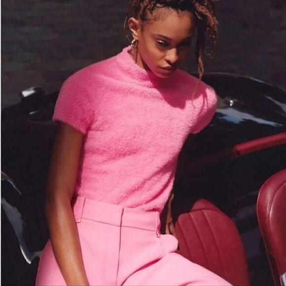 Maeve Anthropologie Eyelash Mock-Neck Sweater Tee Size XXS - Picture 17 of 17